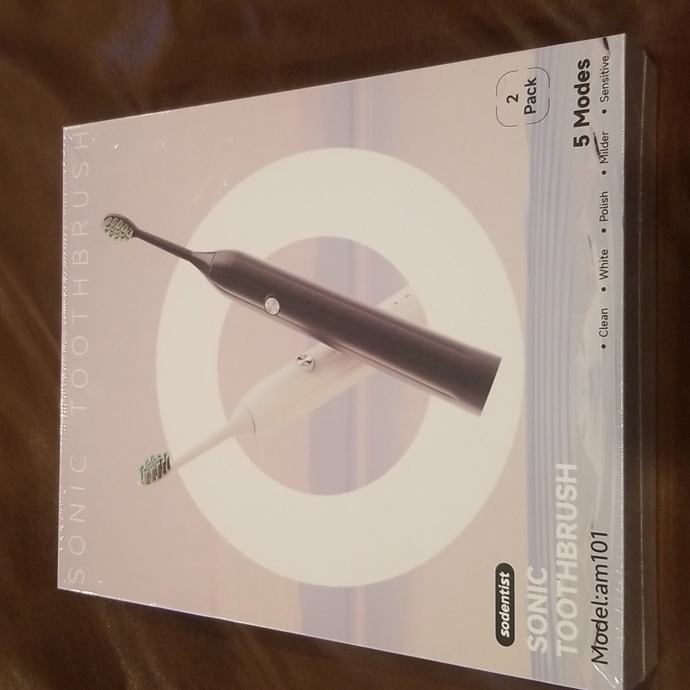 Sodentist Sonic Toothbrush Model am101  2 pk 5 modes Brand New